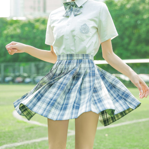 正版日系jk制服学院风演讲表演服装高中生少女百褶裙温柔一刀格裙