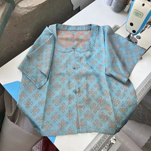 汉墨记唐制鸡心领短袖 汉服日常通勤夏季 莱赛尔半袖 上衣可搭配宋裤