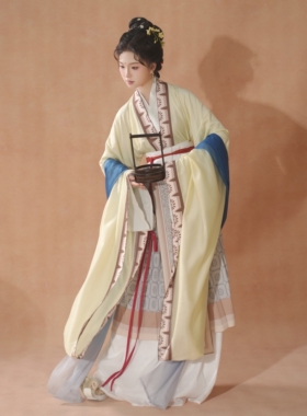 汉墨记汉服麻姑献寿图神仙服国风复原二创仿古画宋制广袖仕女图女