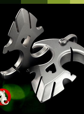 饿鱼金末日之护盾TC21TC4钛合金防卫隐蔽防身指虎男生小众挂饰edc