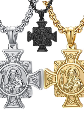 欧美文艺复古钛钢项链小众个性男