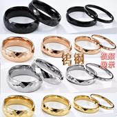 情侣对戒小号6号对戒女戒钨钢戒指环男士 钨金手饰品ring 轻奢个性