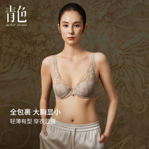双色渐变列维斯蕾丝大胸显小内衣