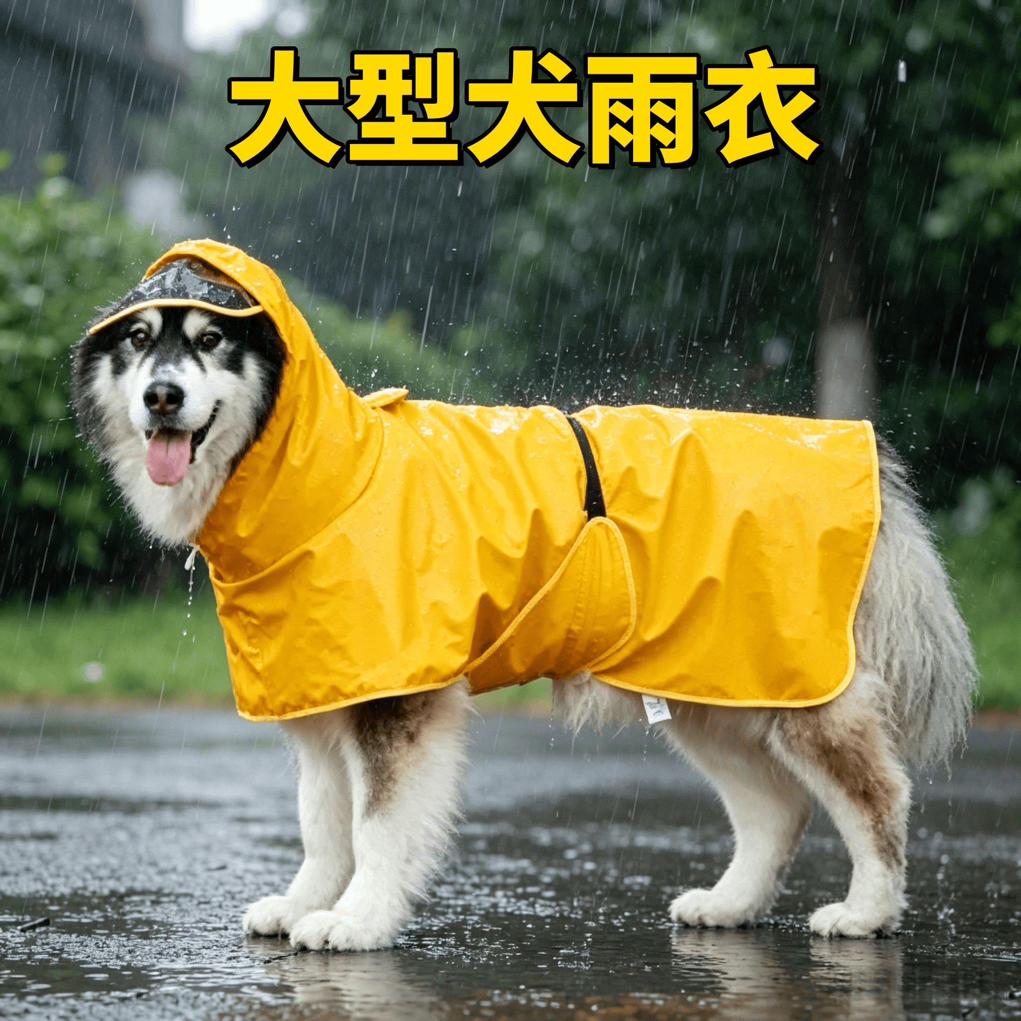 大狗雨衣斗篷包肚款中大型犬宠物狗狗雨衣易穿防水耐脏雨具狗雨披