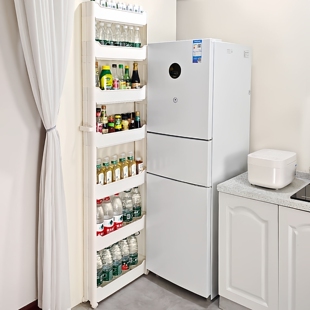 15cm宽60cm长窄款夹缝置物架门后缝隙窄缝冰箱窄边收纳柜侧拉手