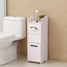 卫生间置物架落地浴室防水收纳厕所多功能夹缝马桶边柜带垃圾桶