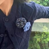 复古小香花尼布山茶花胸针高端精致胸花超定型胸花新款 配饰品别针