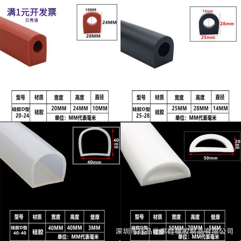 耐高温硅胶密封条真空高温隧道炉