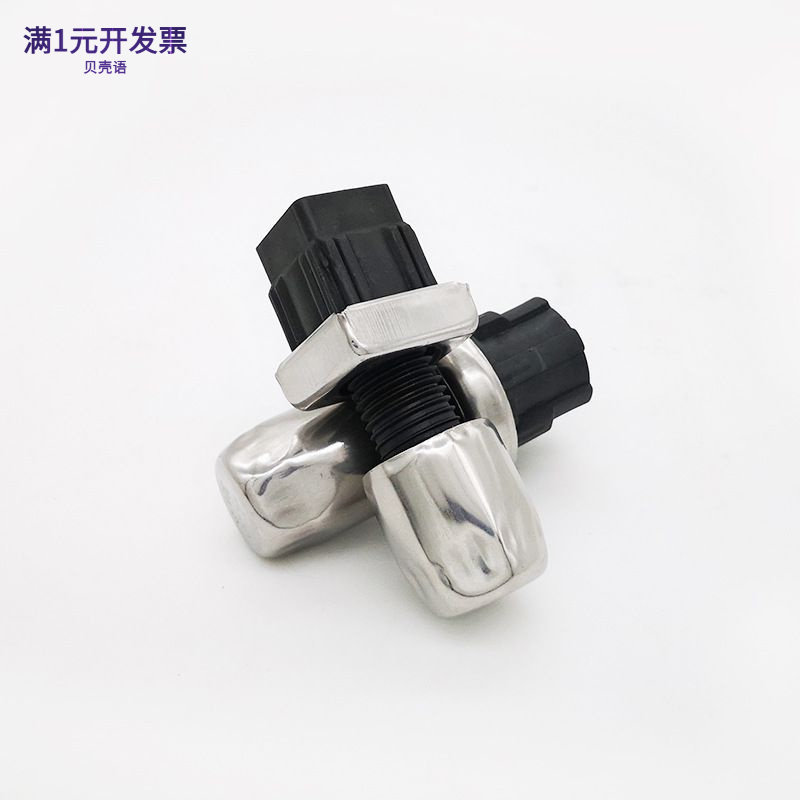 不锈钢半钢可调节胶脚垫方形圆管