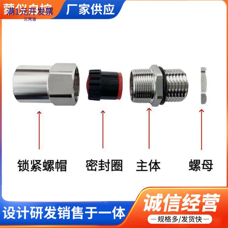 4不锈钢防爆格兰头英制G螺纹电缆