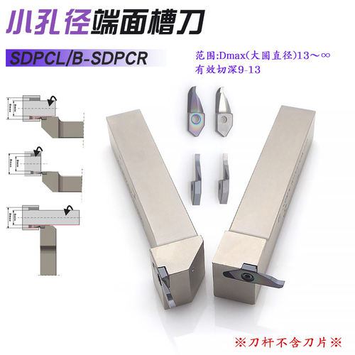 小径端面大切深SDPCL/B-SDPCR环形槽深孔DPCL刀片钢件不锈钢铜铝