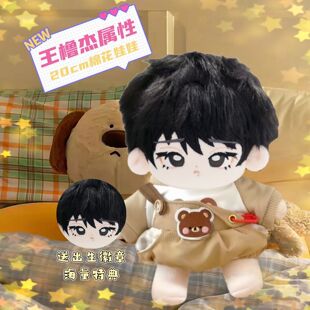 王橹杰属性20cm棉花娃娃明星公仔TF四代明星周边可爱玩偶节日礼
