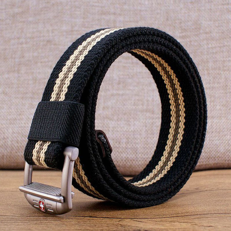 腰带帆布男士加长合金加厚休闲