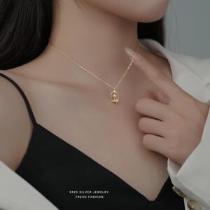 s925纯银小王子玫瑰花园项链女