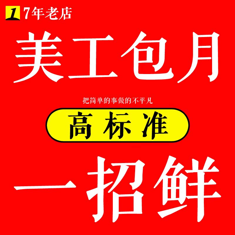 一招鲜高标准 美工包月高级美工店铺装修设计首页设计主图直通车