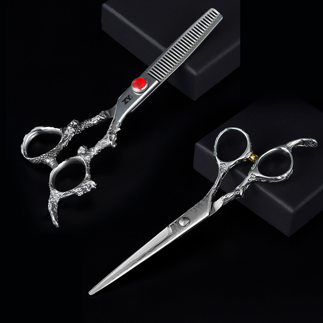 ZY美发剪刀套装理发师发型师专用专业刘海打薄剪6寸7寸家用发廊