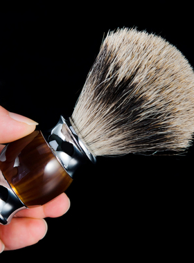 ZY混路獾毛剃须刷刮胡刷软毛刷剃须刀礼盒套装胡须刷老式泡沫刷子