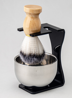 ZY剃须刷套装胡刷架剃须皂碗泡沫碗胡刷剃刀收纳架剃须刷架套装