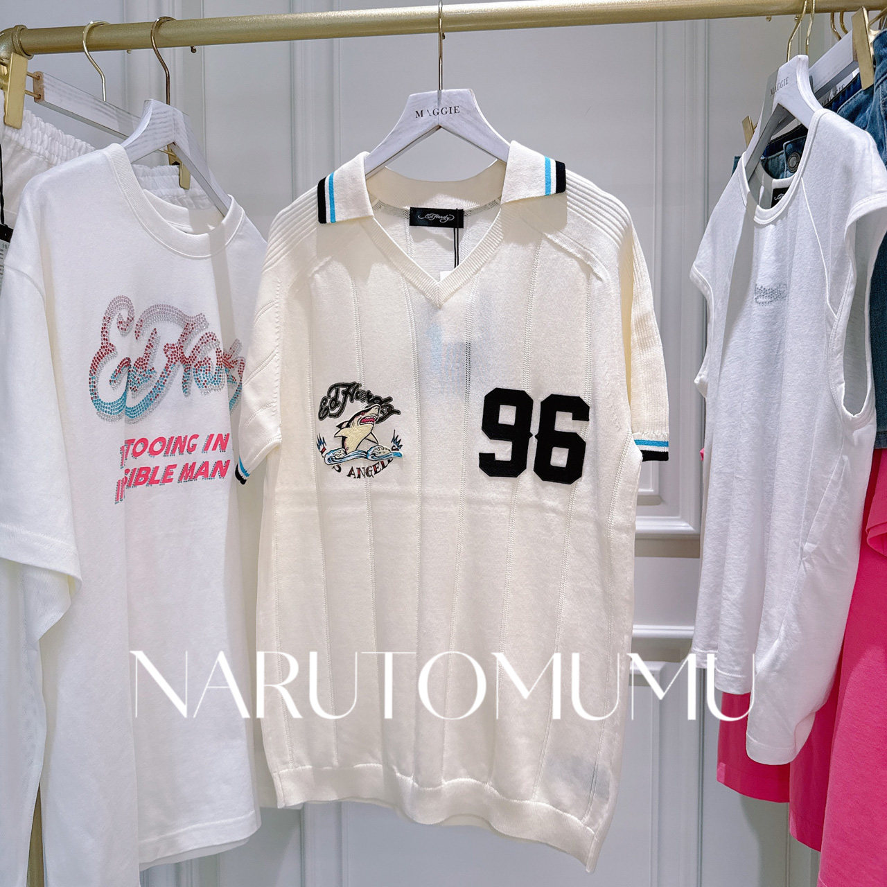 小姐姐全球购ED HARDY 薄款 针织 刺绣拼贴 polo衫 男款26夏09