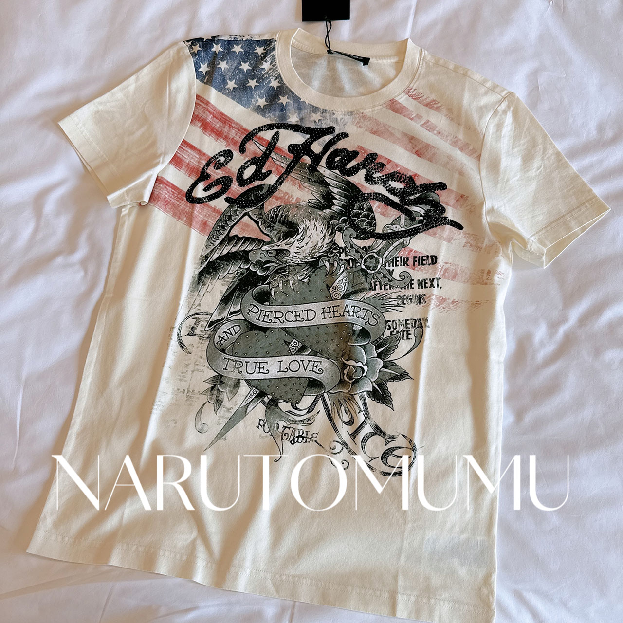 小姐姐全球购ED HARDY 美潮复古 海报 老鹰 短袖T恤 男款25冬03