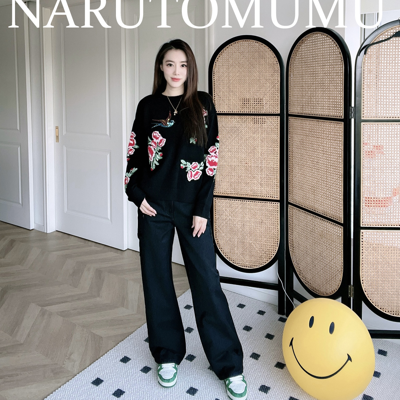 小姐姐全球购ED HARDY 人间富贵花 牡丹花开 毛衣 女款25春Z045