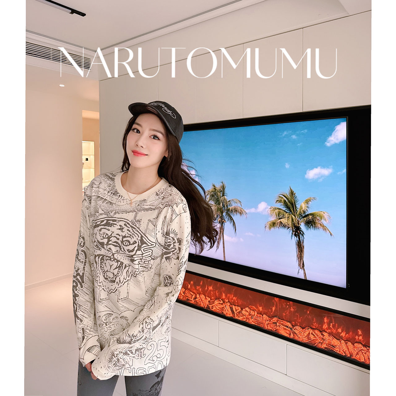 小姐姐全球购ED HARDY 复古虎头海报印花 短袖T恤 男款 26春01