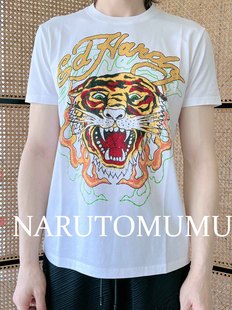 HARDY 男款 虎头水钻火焰印花 T恤 24秋Z04 短袖 小姐姐全球购ED