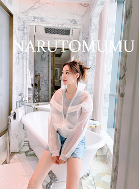 小姐姐全球购ED HARDY 水钻logo 织带 透视 轻薄夹克 女款23夏Z04