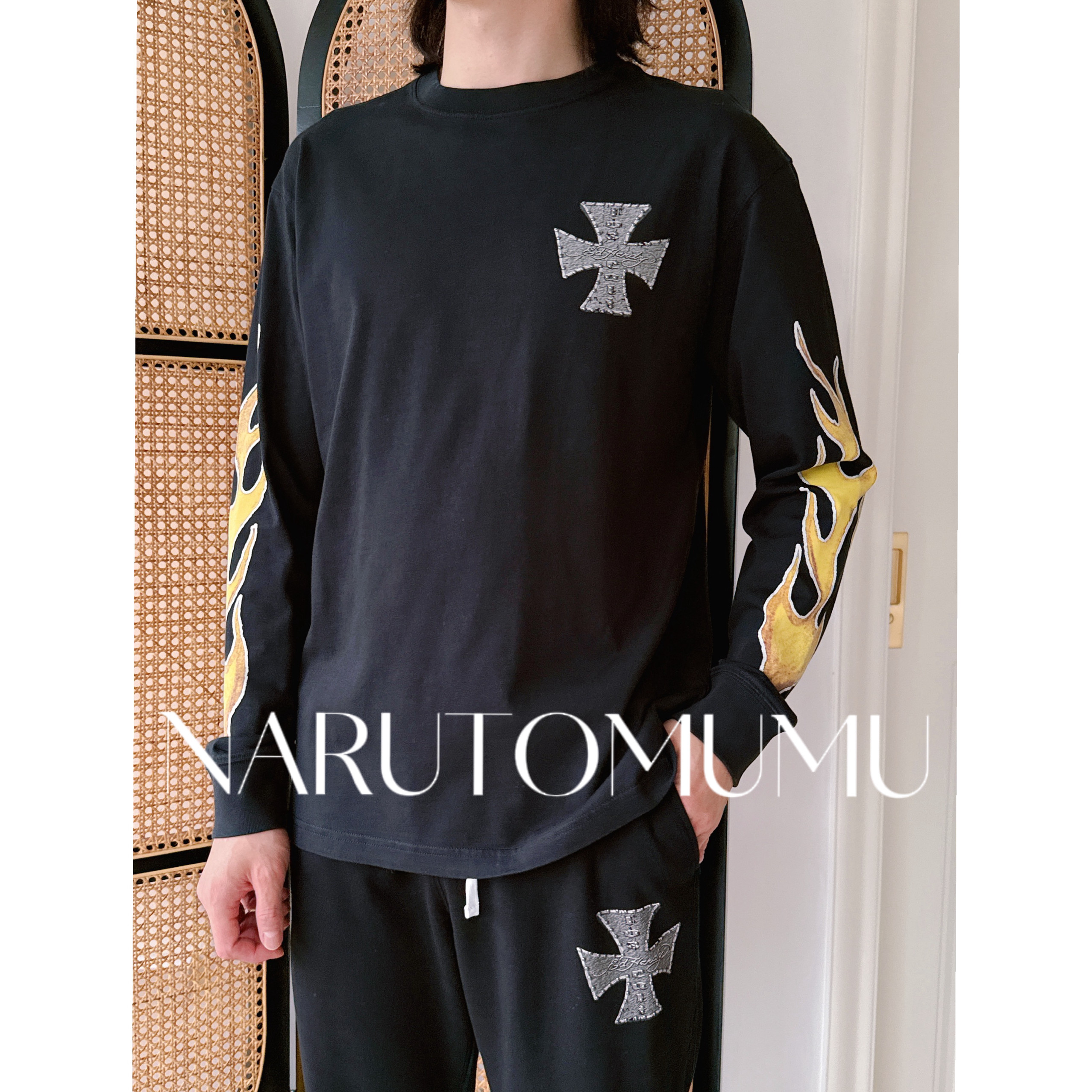 小姐姐全球购ED HARDY 十字刺青 印花 长袖T恤 男款25冬06