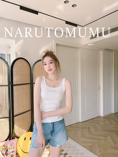 logo 铆钉装 饰 小姐姐全球购ED 女款 简约 背心 23春Z04 HARDY水钻