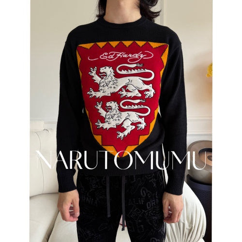 小姐姐全球购ED HARDY 英伦风 刺绣拼贴  针织毛衫 男款 26冬04