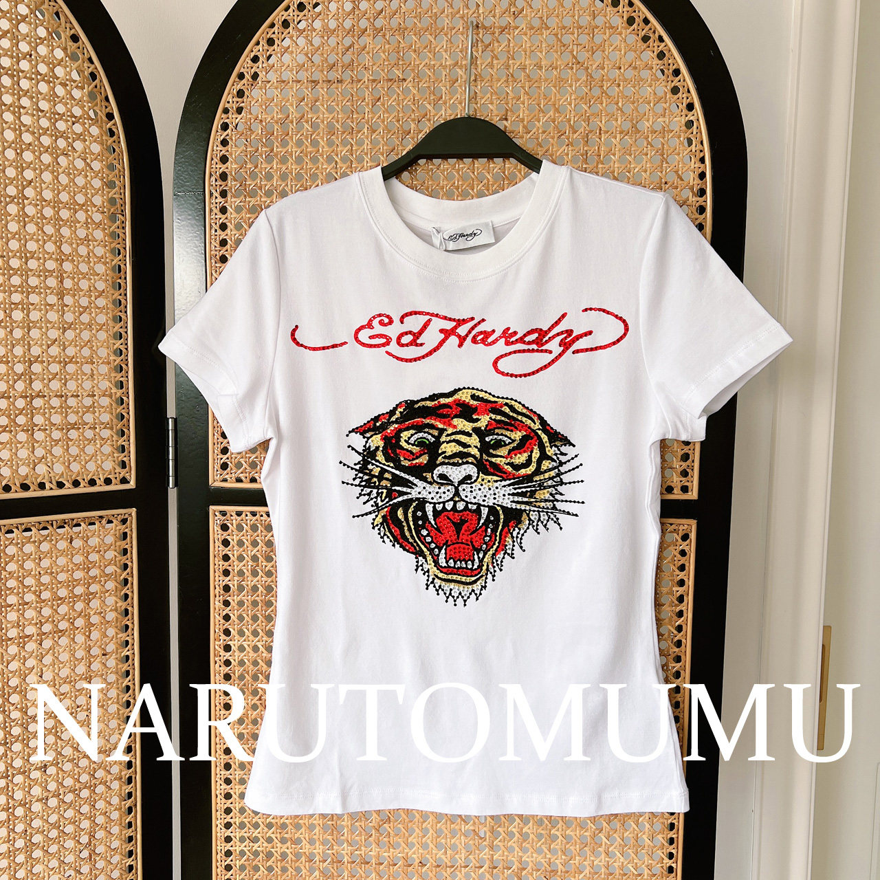 小姐姐全球购ED HARDY classic经典 水钻虎头短袖T恤 女款Z06