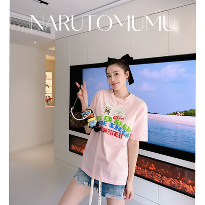 小姐姐全球购ED HARDY 水钻虎头证件印花 宽松T恤 女款26夏02