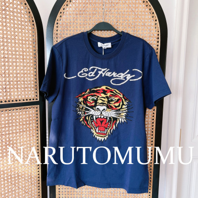 小姐姐全球购ED HARDY classic经典 水钻虎头 短袖T恤 男款Z06