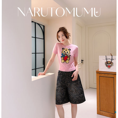 小姐姐全球购ED HARDY 经典虎头 提花 短袖薄 针织衫 女款 26秋02