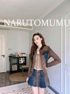 女款 小姐姐全球购ED 牛仔夹克外套 水钻logo晕染 24秋Z04 HARDY