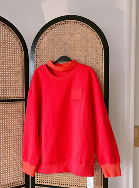小姐姐全球购 rerede姜熠D2C设计师品牌  极简 别致 红色卫衣