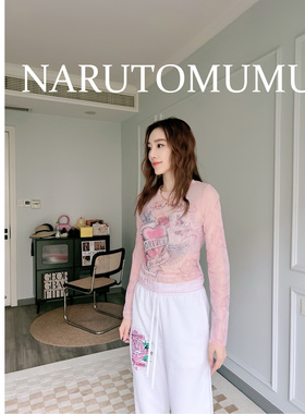 小姐姐全球购ED HARDY 暗纹刺青 透视 打底衫 女款24冬Z045