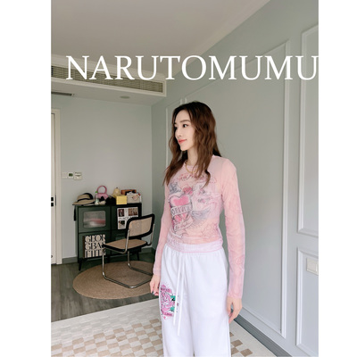 小姐姐全球购ED HARDY 暗纹刺青 透视 打底衫 女款24冬Z045