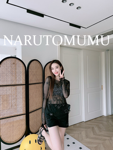 女款 小姐姐全球购ED 透视薄打底衫 满钻独角兽 24秋Z045 HARDY