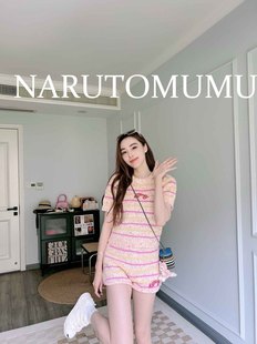 24秋Z04 女款 小姐姐全球购ED HARDY小香风刺绣logo松紧腰针织短裤