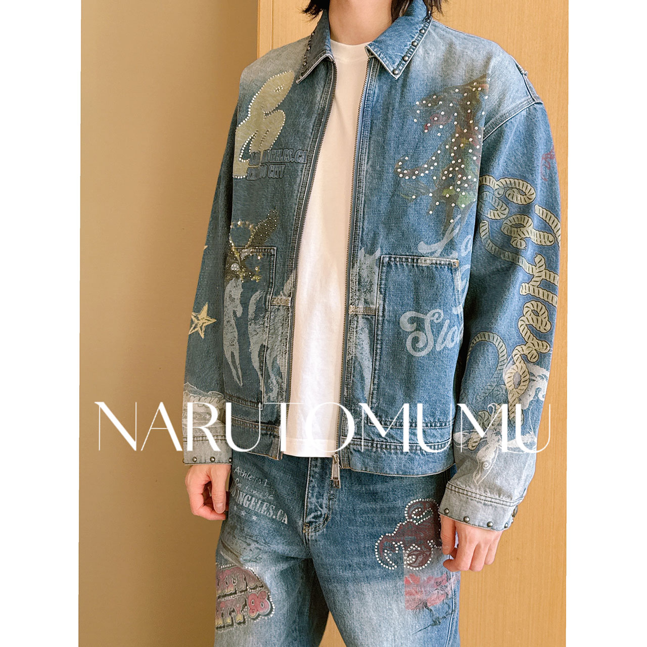 小姐姐全球购ED HARDY 水钻复古印花 烈马 牛仔外套 男款 26春01