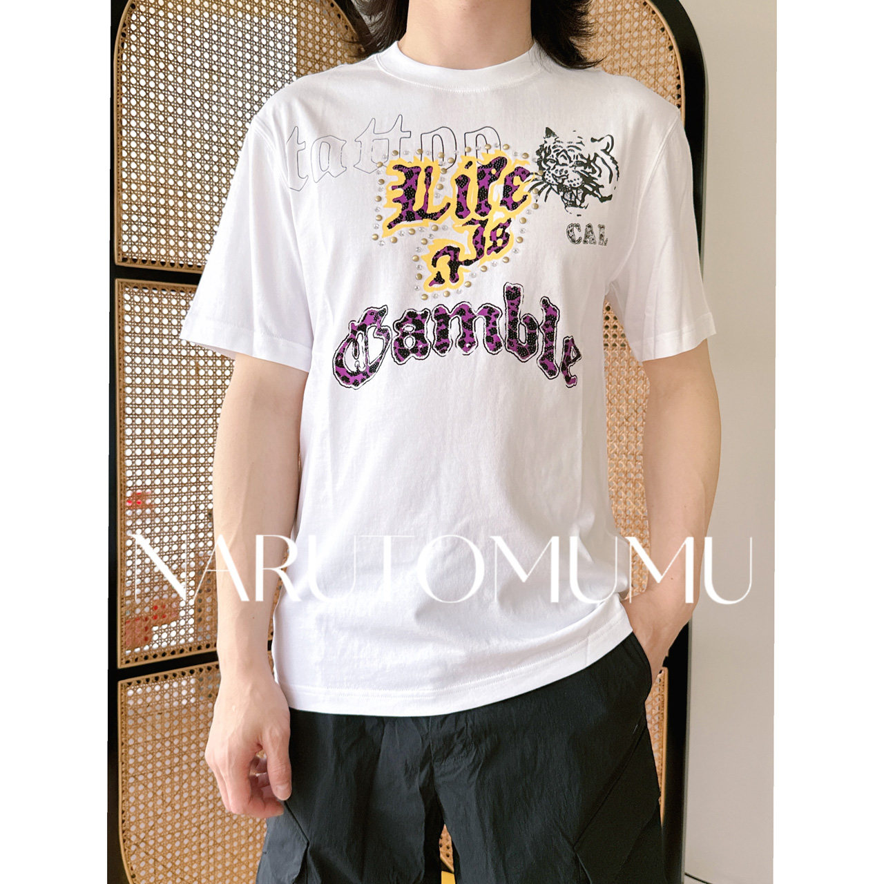 小姐姐全球购ED HARDY 刺青涂鸦 水钻logo 短袖T恤 男款26夏07