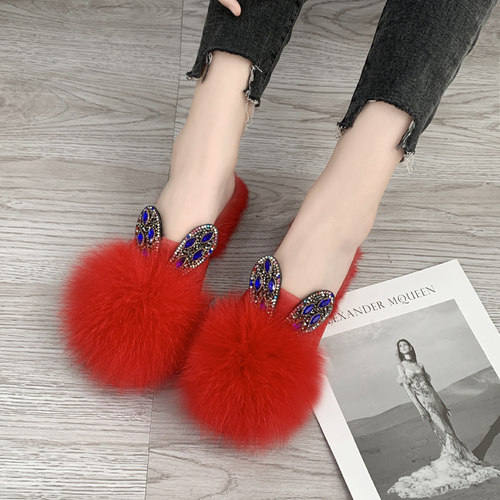 2025秋冬季新款网红chic水钻拖鞋