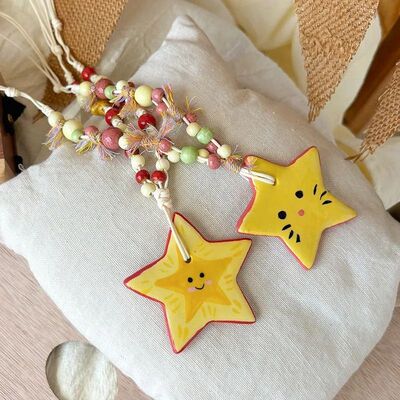 星星项链多巴胺串珠小众甜美饰品显白配饰百搭毛衣链