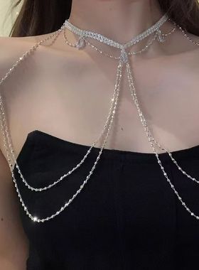 女神新衣~欧美风性感胸链身体链气质个性网红比基尼甜酷辣妹项链