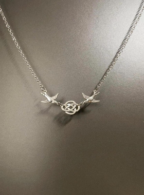Fanxiya necklaces 范西娅 双飞鸟燕子吊坠项链精致独特个性颈链