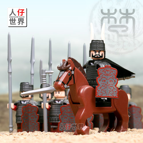 科睿古代士兵国潮玩具塑料积木
