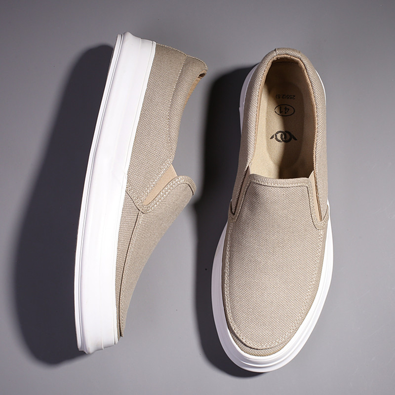 老北京布鞋男士休闲鞋一脚蹬懒人鞋潮流百搭帆布鞋休闲鞋透气男鞋