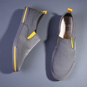 新款 一脚蹬懒人鞋 休闲鞋 男鞋 帆布鞋 2025春季 透气开车鞋 老北京布鞋